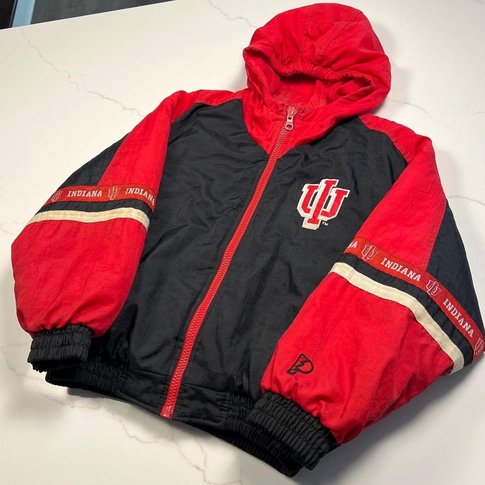 Pro Player Indiana University Hoosiers Reversible Puffer Jacket Youth L 16-18